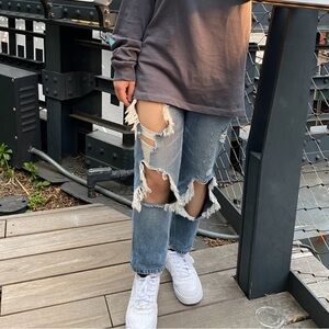 BDG straight narrow high-rise ripped jeans